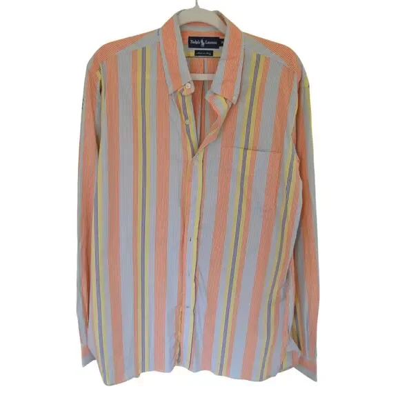 Ralph Lauren Vintage Pinstripe Button Down Shirt - Picture 3 of 6